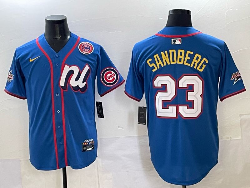 Men Chicago Cubs #23 Sandberg blue Nike MLB All Star 2025 Jersey 01->chicago cubs->MLB Jersey